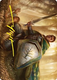 Boromir, Warden of the Tower Art Card (Gold-Stamped Signature), Art Series: Universes Beyond: The Lord of the Rings: Tales of Middle-earth