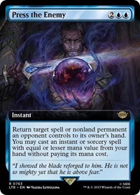 Press the Enemy (Extended Art) (Surge Foil), Universes Beyond: The Lord of the Rings: Tales of Middle-earth