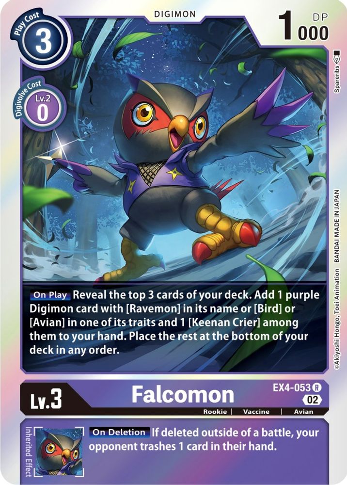 Falcomon, Foil, front