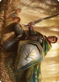 Boromir, Warden of the Tower Art Card, Art Series: Universes Beyond: The Lord of the Rings: Tales of Middle-earth