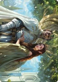 Aragorn and Arwen, Wed Art Card, Art Series: Universes Beyond: The Lord of the Rings: Tales of Middle-earth