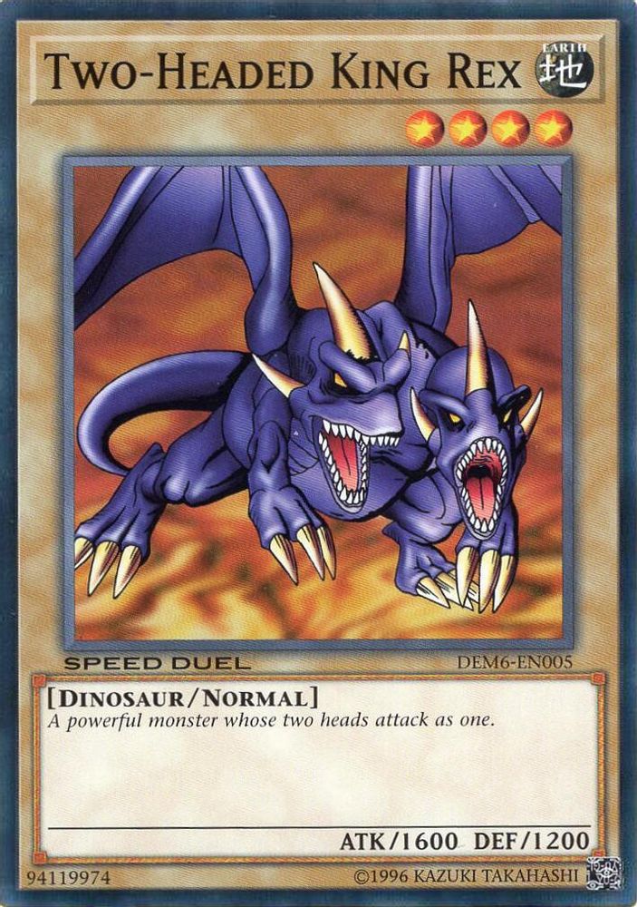 Two-Headed King Rex, Unlimited, front