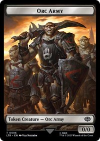 Orc Army (0006) // Food (0009) Double-Sided Token, Universes Beyond: The Lord of the Rings: Tales of Middle-earth