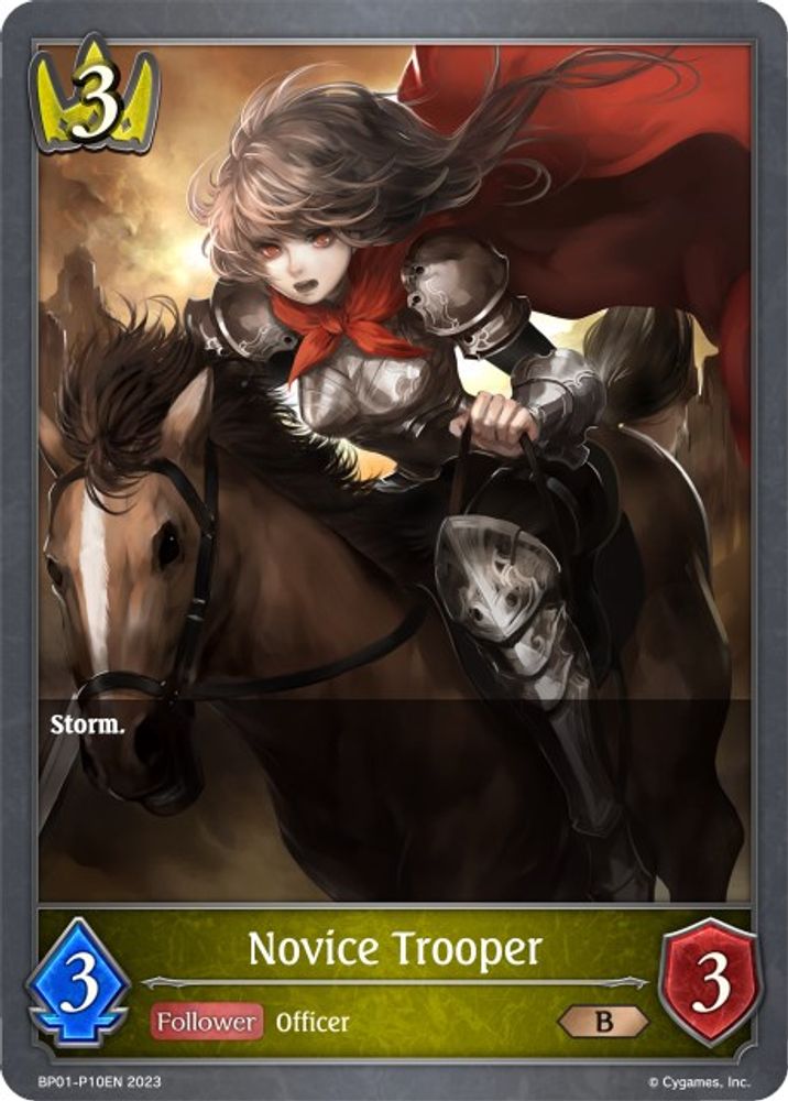 Novice Trooper - P10EN (Foil), Standard, front