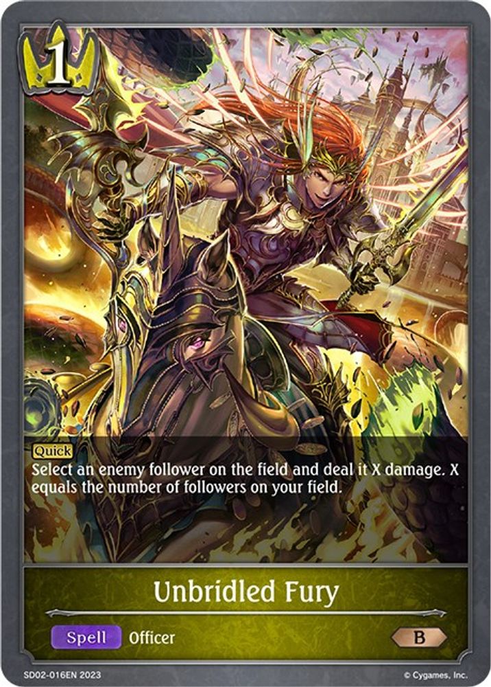 Unbridled Fury, Standard, front