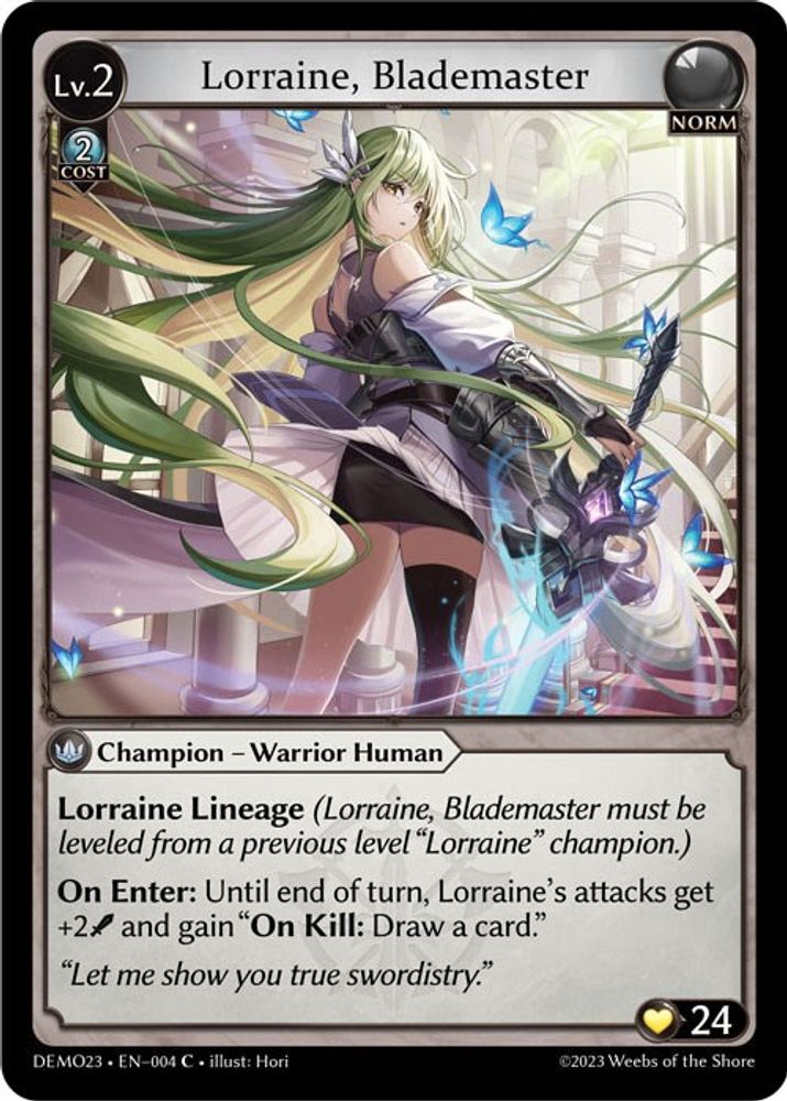 Lorraine, Blademaster, Standard, front