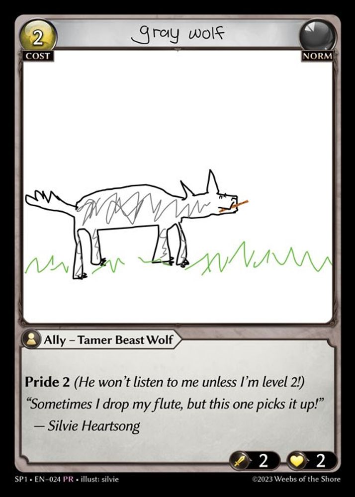 Gray Wolf, Standard, front