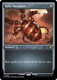 Ruby Medallion (Foil Etched), Commander Masters