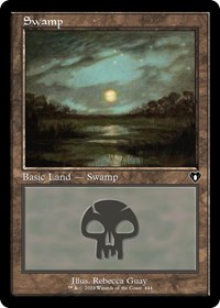 Swamp (444) (Retro Frame), Commander Masters