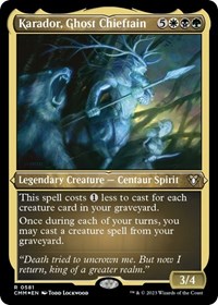 Karador, Ghost Chieftain (Foil Etched), Commander Masters