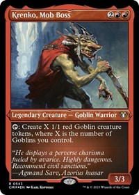 Krenko, Mob Boss (Foil Etched), Commander Masters