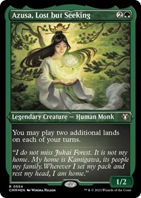 Azusa, Lost but Seeking (Foil Etched), Commander Masters