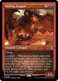 Nesting Dragon (Foil Etched), Commander Masters