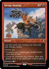 Savage Beating (Foil Etched), Commander Masters