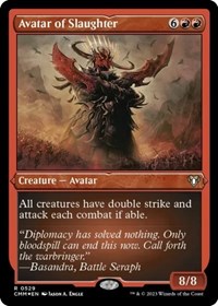 Avatar of Slaughter (Foil Etched), Commander Masters