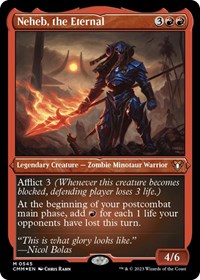 Neheb, the Eternal (Foil Etched), Commander Masters