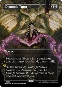 Demonic Tutor (Borderless), Commander Masters