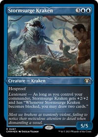 Stormsurge Kraken (Foil Etched), Commander Masters
