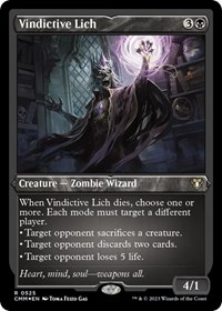 Vindictive Lich (Foil Etched), Commander Masters