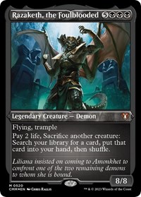 Razaketh, the Foulblooded (Foil Etched), Commander Masters