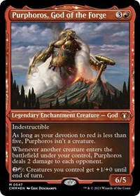 Purphoros, God of the Forge (Foil Etched), Commander Masters
