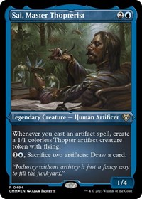 Sai, Master Thopterist (Foil Etched), Commander Masters