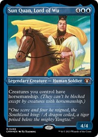 Sun Quan, Lord of Wu (Foil Etched), Commander Masters
