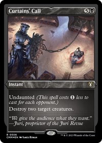 Curtains' Call (Foil Etched), Commander Masters