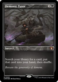 Demonic Tutor (Foil Etched), Commander Masters