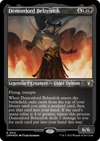 Demonlord Belzenlok (Foil Etched), Commander Masters