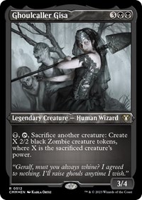 Ghoulcaller Gisa (Foil Etched), Commander Masters