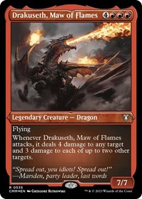 Drakuseth, Maw of Flames (Foil Etched), Commander Masters