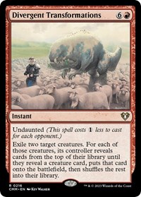 Divergent Transformations, Commander Masters