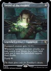 Sword of the Animist (Foil Etched), Commander Masters