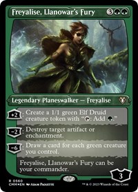 Freyalise, Llanowar's Fury (Foil Etched), Commander Masters