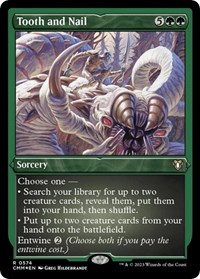 Tooth and Nail (Foil Etched), Commander Masters