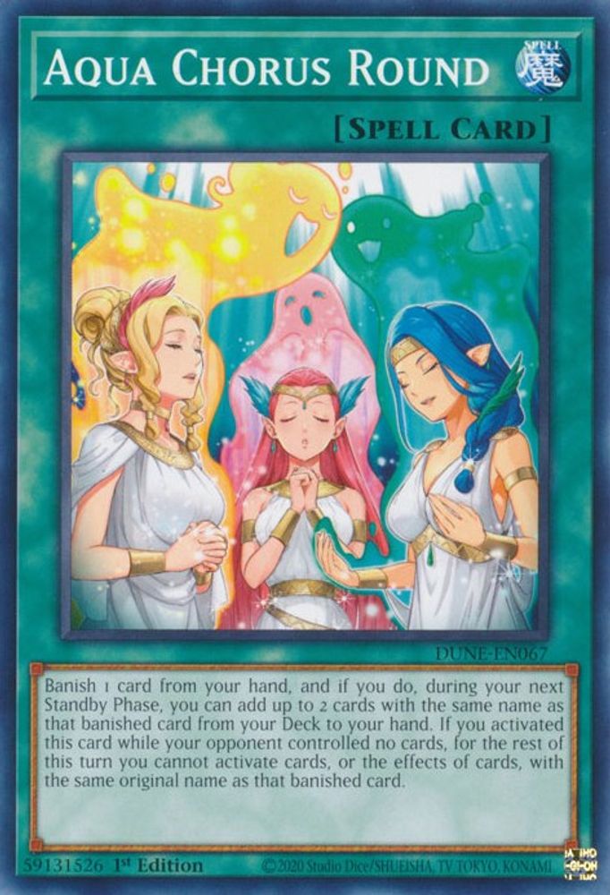 Aqua Chorus Round, 1st-edition, front