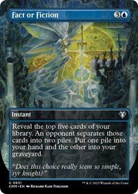 Fact or Fiction (Borderless), Commander Masters