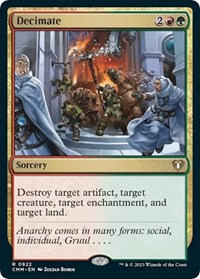 Decimate, Commander Masters