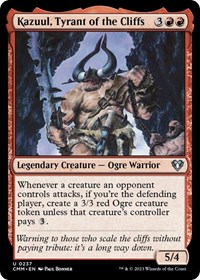 Kazuul, Tyrant of the Cliffs, Commander Masters