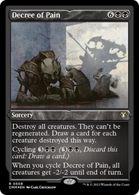 Decree of Pain (Foil Etched), Commander Masters