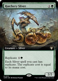 Hatchery Sliver (Extended Art), Commander Masters