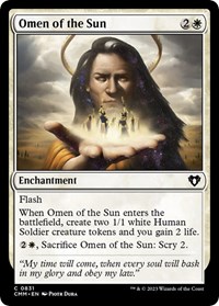 Omen of the Sun, Commander Masters