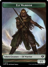 Elf Warrior // Cleric Double-Sided Token, Commander Masters