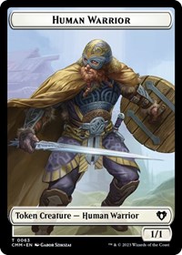 Human Warrior // Zombie Army Double-Sided Token, Commander Masters
