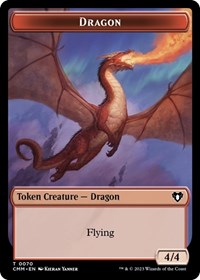 Dragon // Kor Ally Double-Sided Token, Commander Masters