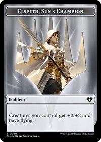 Emblem - Elspeth, Sun's Champion // Copy (0055) Double-Sided Token, Commander Masters