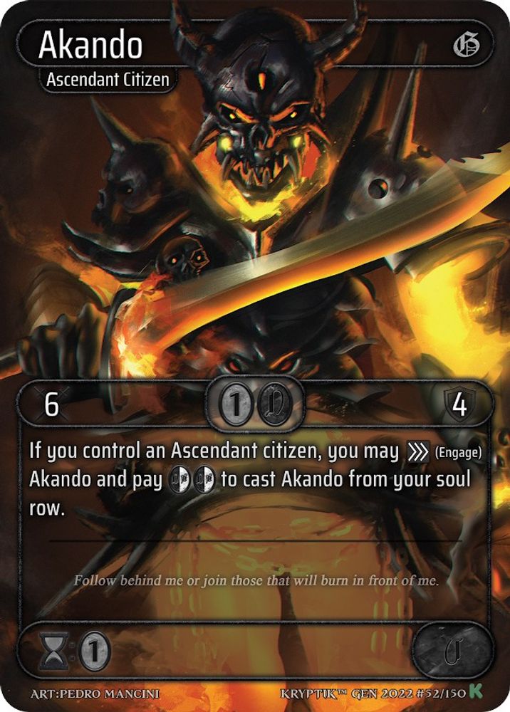 Akando, Standard, front