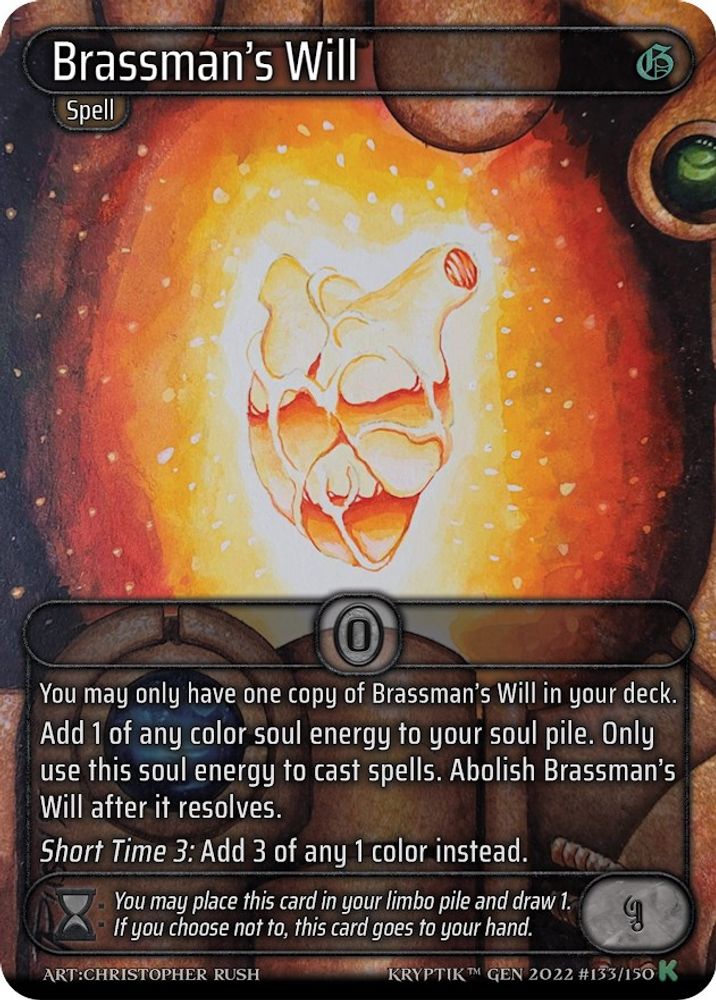 Brassman's Will, Standard, front
