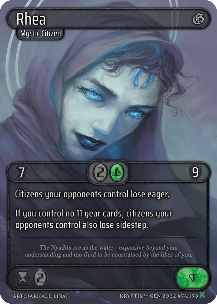 Rhea, Standard, front